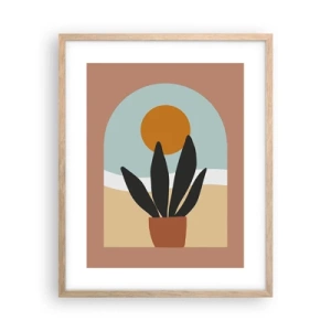 Poster în ramă de stejar deschis - Bucurii mici - 40x50 cm