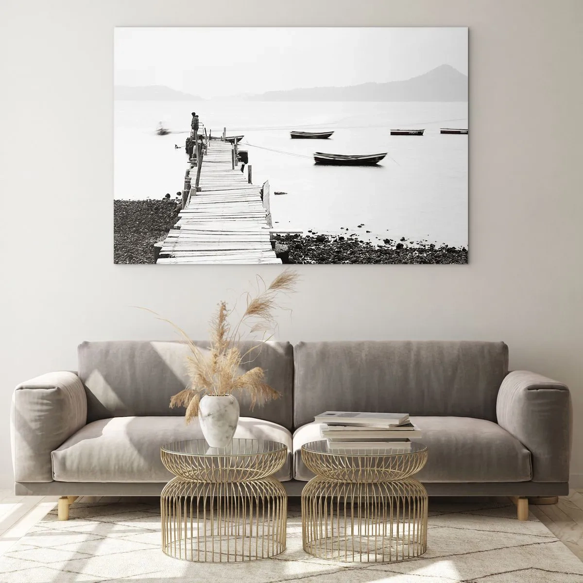 Tablou pe sticlă - Peste apă liniștită și limpede - 120x80 cm