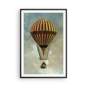 Poster în ramă neagră - Zboruri de pionierat - 61x91 cm