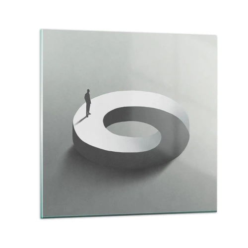 Tablou pe sticlă - Înțelegi ceva? - 30x30 cm