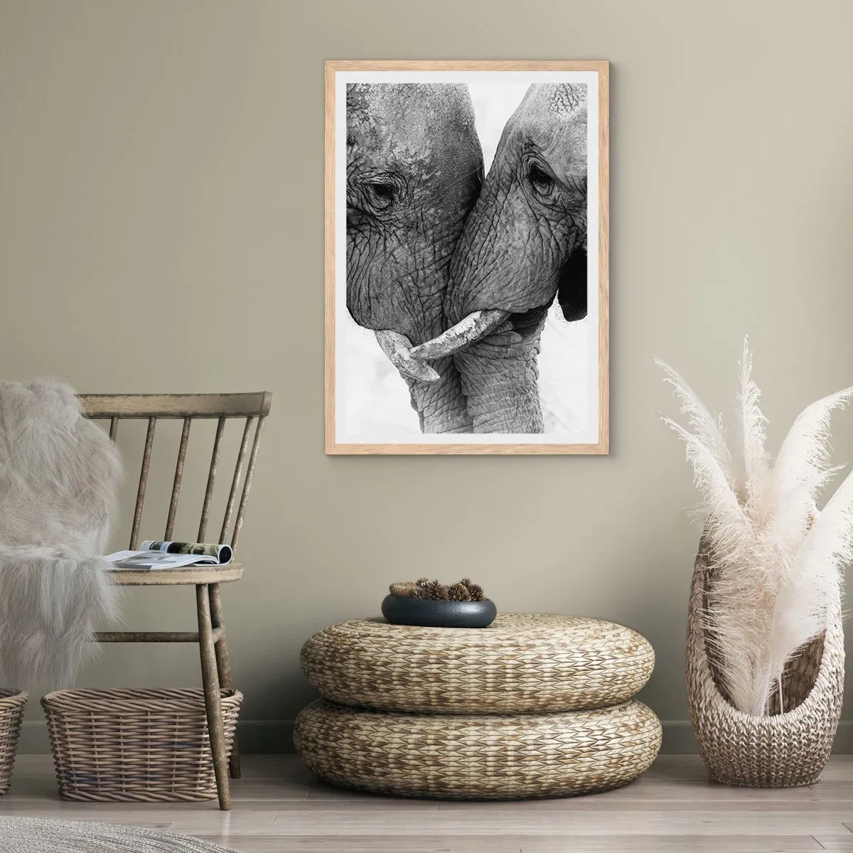 Poster în ramă de stejar deschis - Mărturisire din inimă - 40x50 cm