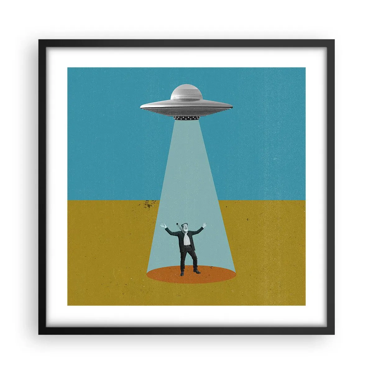 Poster în ramă neagră - Întâlnire de gradul III - 50x50 cm