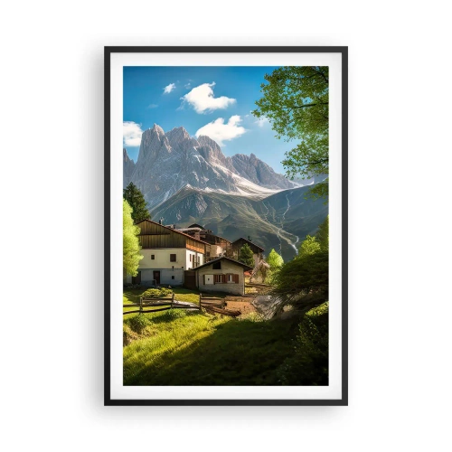 Poster în ramă neagră - Idilă alpină - 61x91 cm