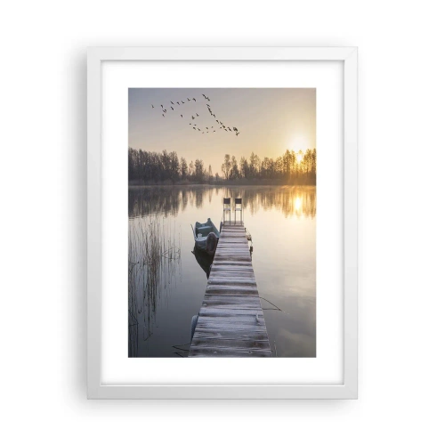 Poster în ramă albă - O să mă întorc în curând - 30x40 cm