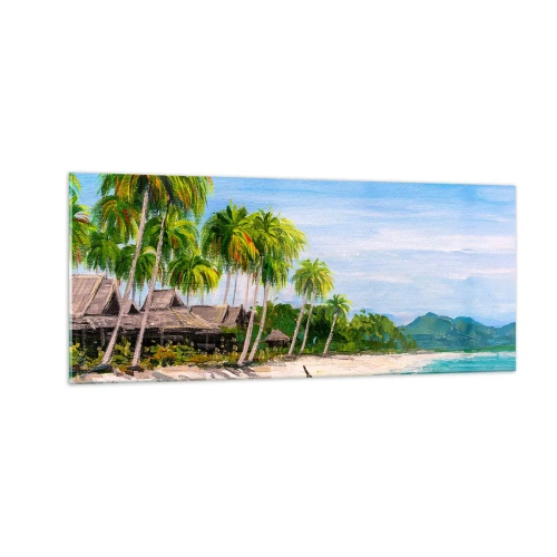 Tablou pe sticlă - Un vis exotic - 100x40 cm