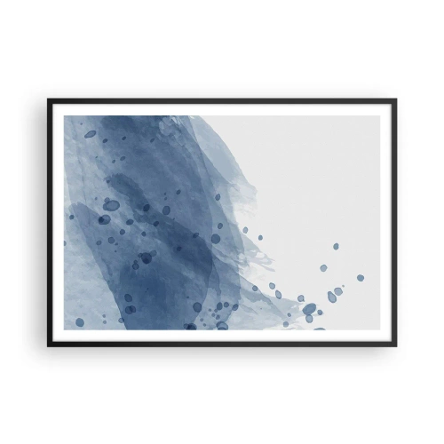Poster în ramă neagră - Tul albastru - 100x70 cm