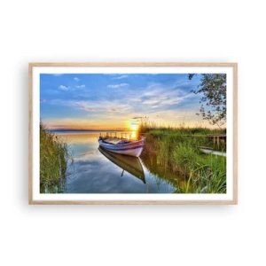 Poster în ramă de stejar deschis - Golfulețul viselor împlinite - 91x61 cm