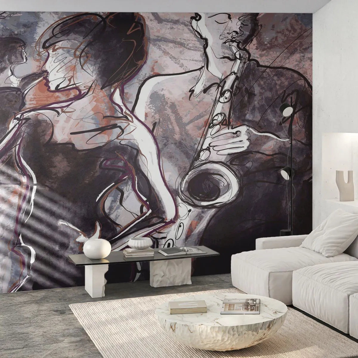 Fototapetă personalizată Standard Eco - Se dizolvă în muzică - Muzică, Jazz, Dans