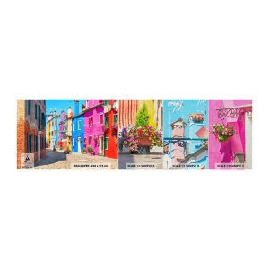 Mostră tapet Premium Canvas - Orașul "Sub papagali" - Oraș, Italia, Arhitectură - 100x30 cm