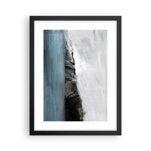 Poster în ramă neagră - Apă - pământ: lupta elementelor - 30x40 cm