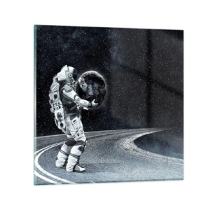 Tablou pe sticlă - Pe Calea Lactee - 30x30 cm