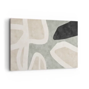 Tablou pe pânză - Compoziție cu motiv negru - 120x80 cm