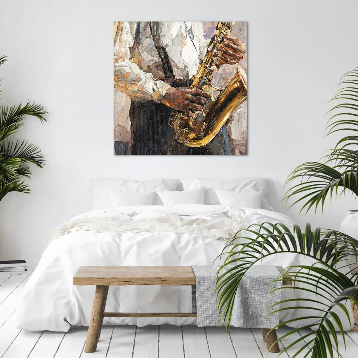 Tablou pe pânză - E timpul pentru a cânta solo - 40x40 cm