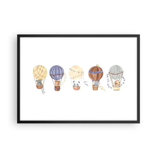 Poster în ramă neagră - Prieteni de călătorie - 70x50 cm