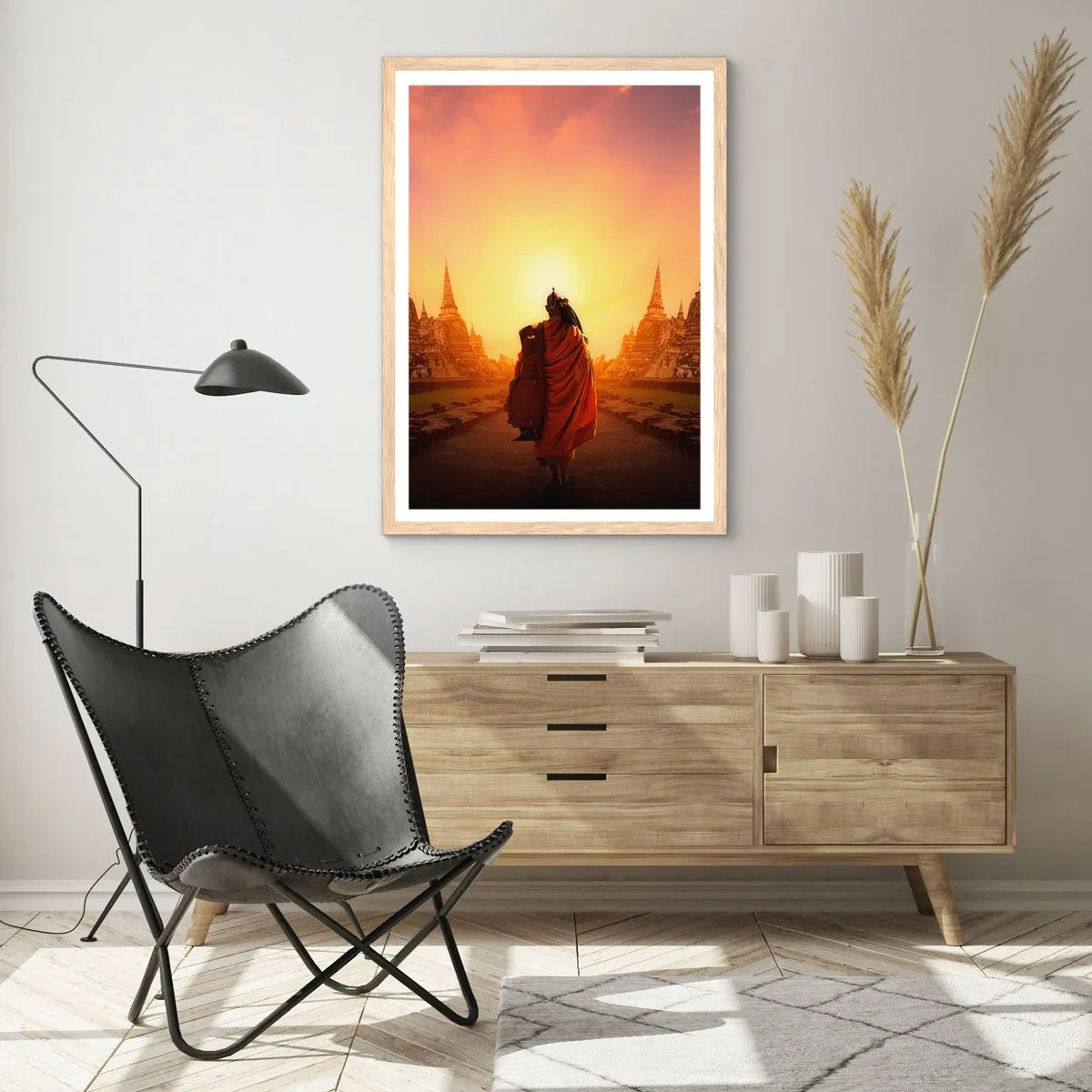 Poster în ramă de stejar deschis - În pace prin eternitate - 40x50 cm