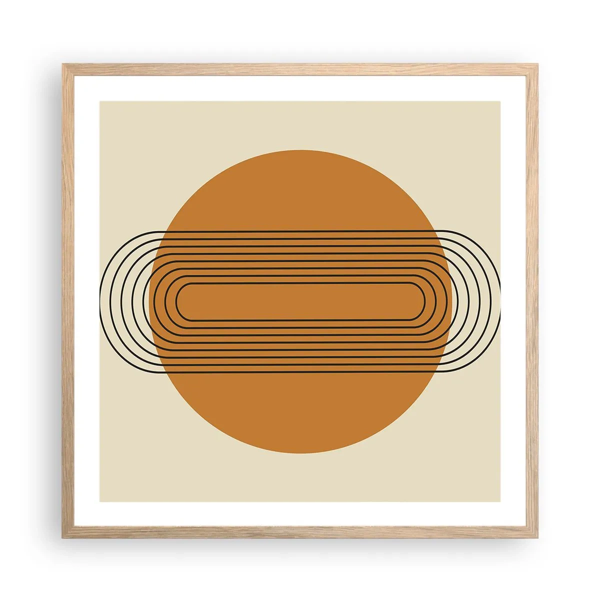 Poster în ramă de stejar deschis - Planul perfect - 60x60 cm