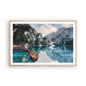 Poster în ramă de stejar deschis - Îți vom arăta frumusețea - 91x61 cm