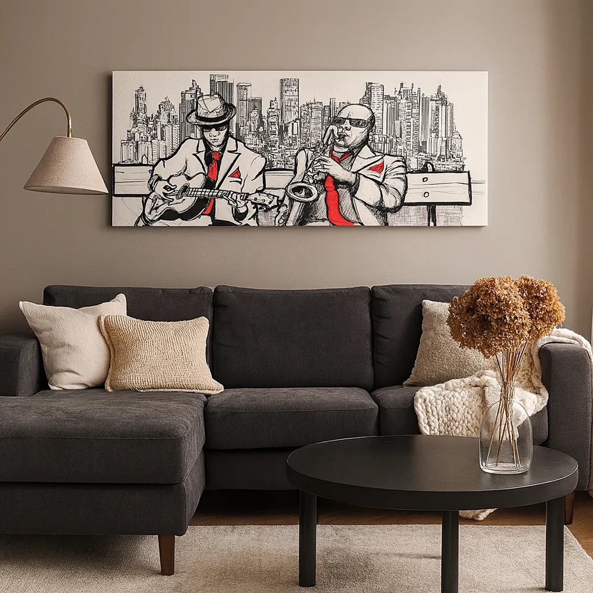 Tablou pe pânză - Improvizație la New York - 30x30 cm