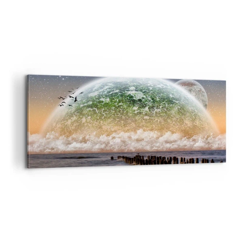 Tablou pe pânză - Și lumea a ieșit din apă - 100x40 cm
