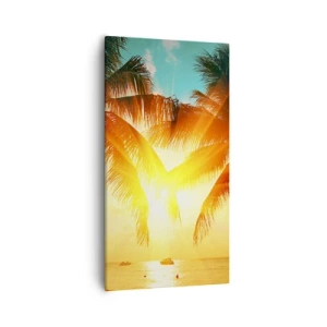 Tablou pe pânză - Cuplu exotic - 55x100 cm