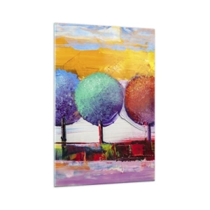 Tablou pe sticlă - Trei copaci - 70x100 cm