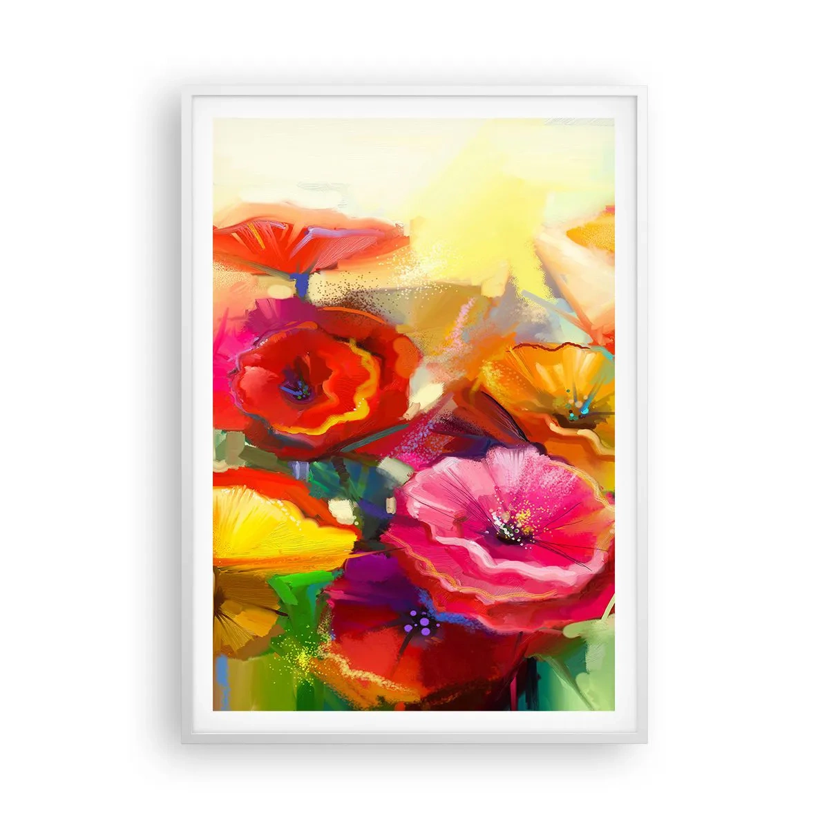 Poster în ramă albă - Nu numai roșu - 70x100 cm