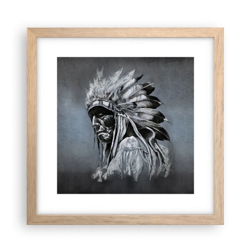 Poster în ramă de stejar deschis - Înapoi la rădăcini - 30x30 cm