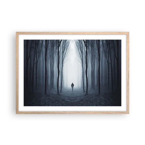 Poster în ramă de stejar deschis - Și totul este simplu și clar - 70x50 cm
