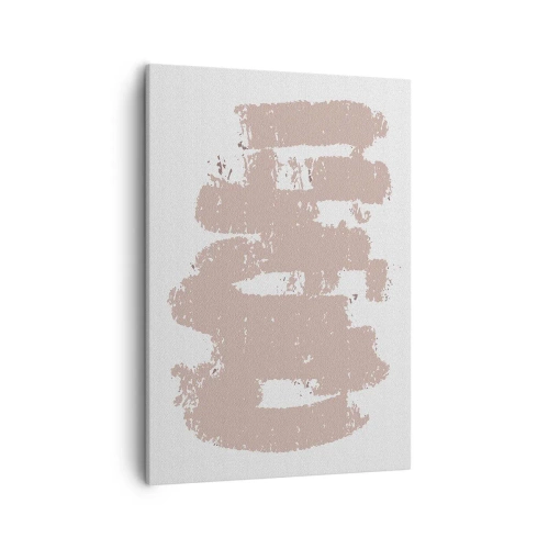 Tablou pe pânză - Abstracție în roz moale - 50x70 cm