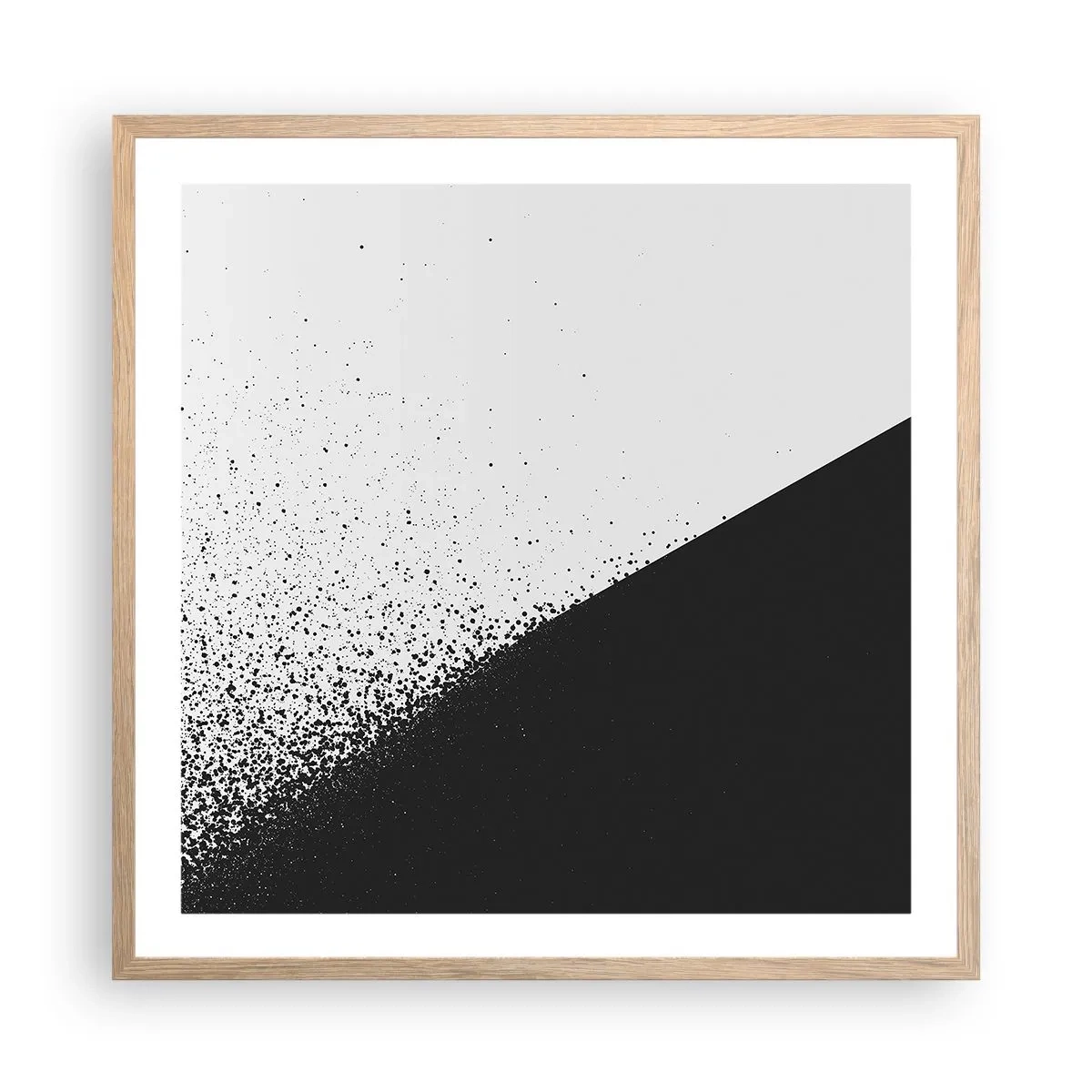 Poster în ramă de stejar deschis - Din ce în ce mai repede, din ce în ce mai mult - 60x60 cm