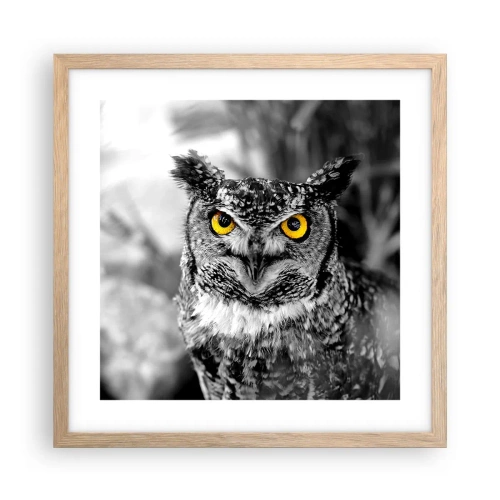 Poster în ramă de stejar deschis - Nimic nu poate fi ascuns - 40x40 cm