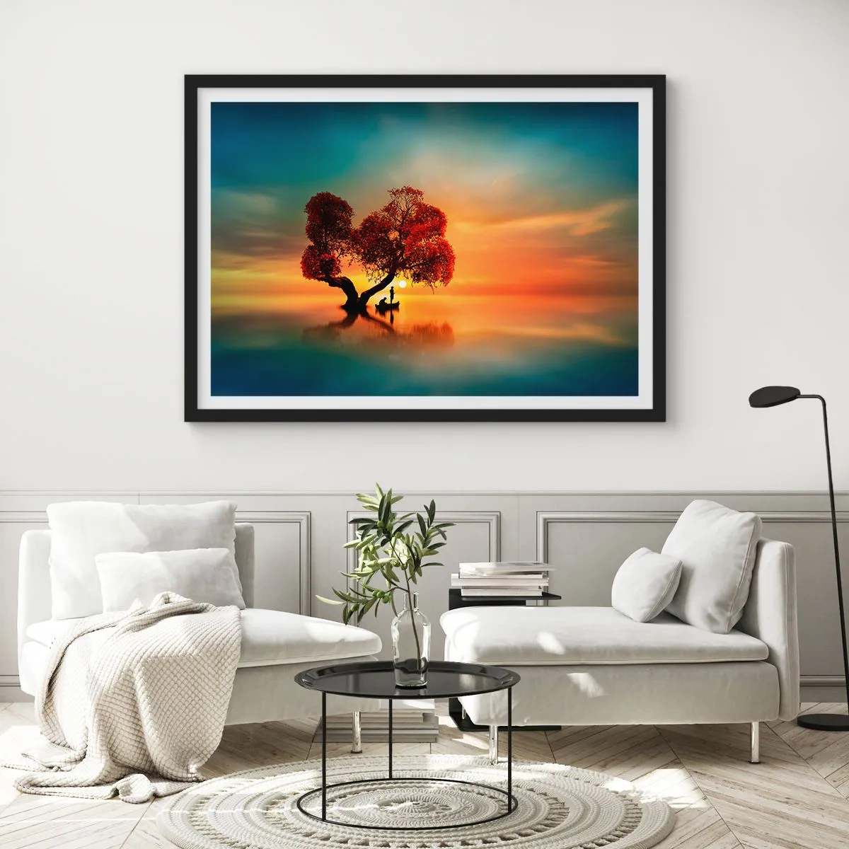 Poster în ramă neagră - Lume îndepărtată și tăcută - 100x70 cm