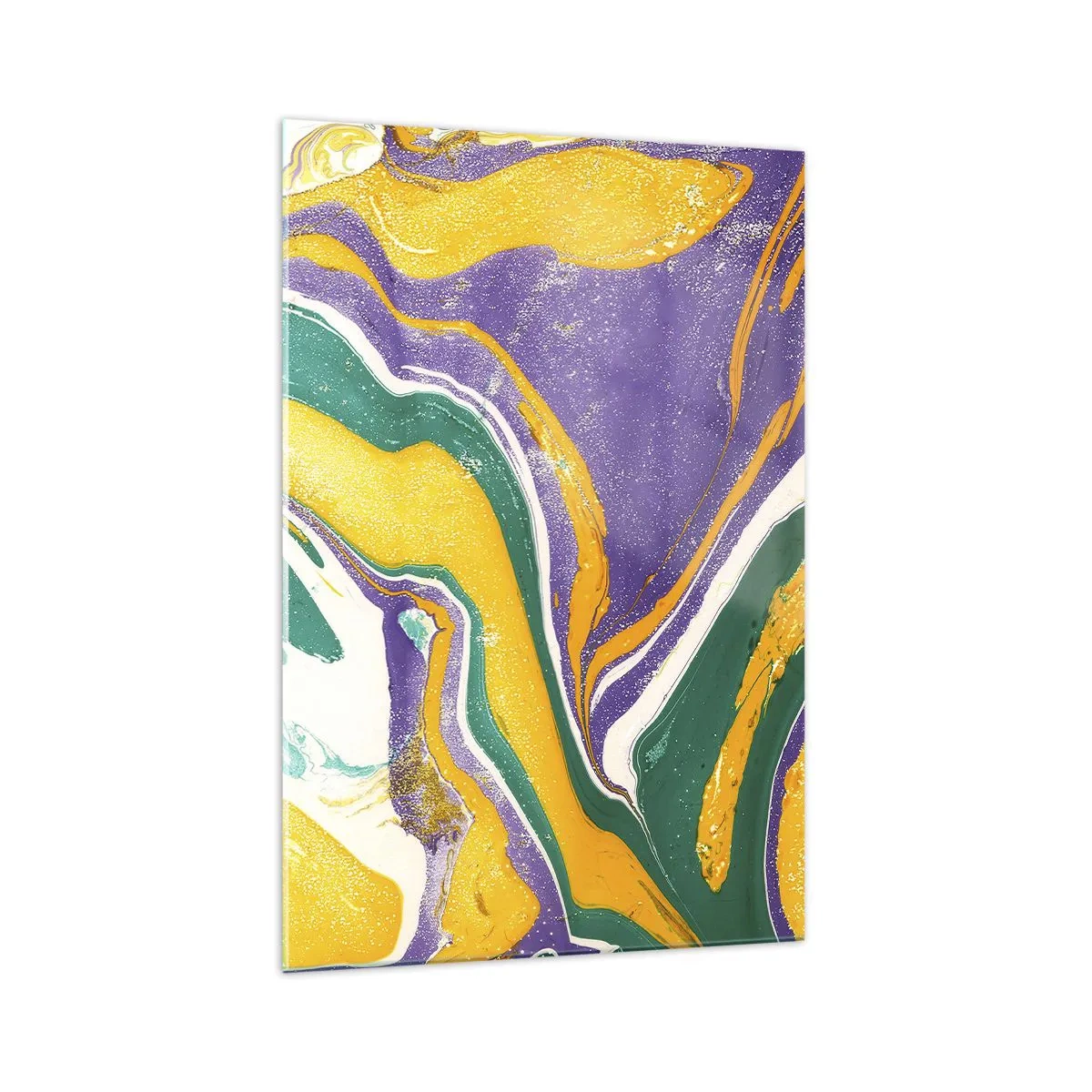 Tablou pe sticlă - Valuri de culoare - 70x100 cm