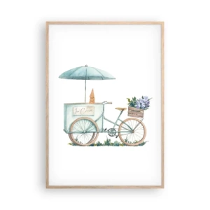 Poster în ramă de stejar deschis - O dulce amintire de vară - 70x100 cm