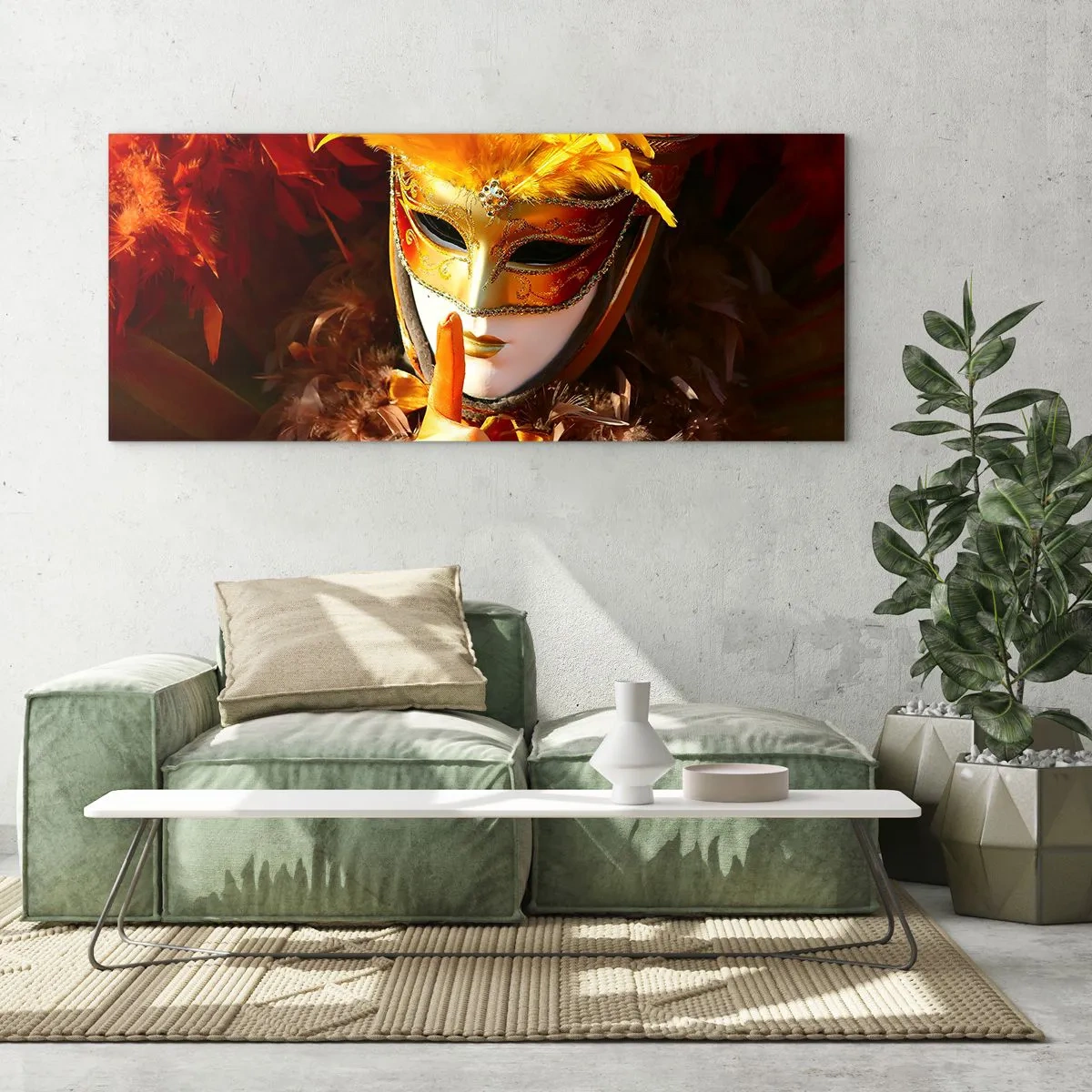 Tablou pe sticlă - Misterul face parte din joc - 90x30 cm