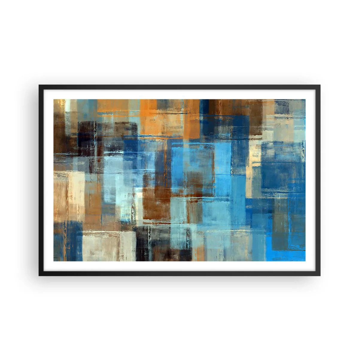 Poster în ramă neagră - Prin valul albastru - 91x61 cm