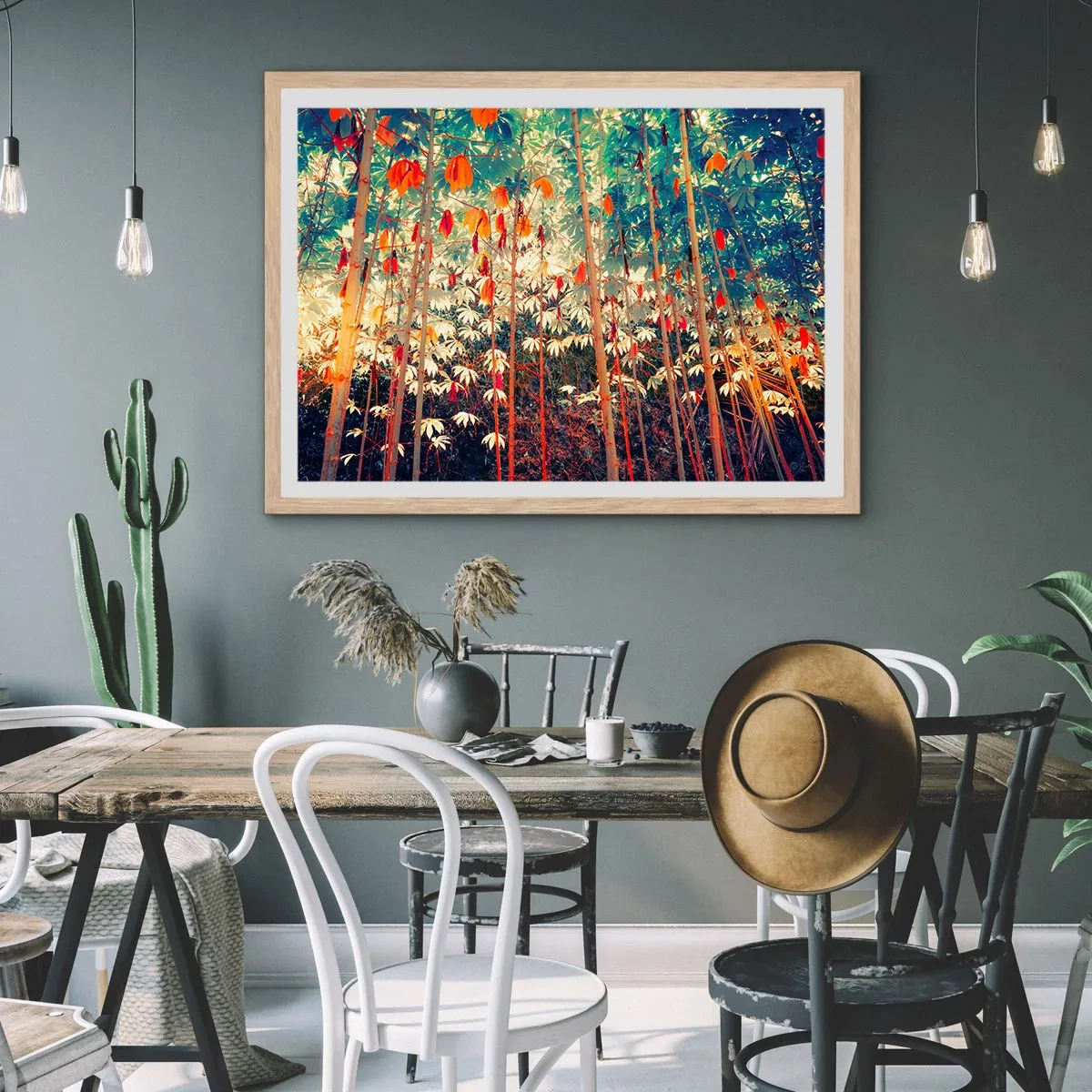 Poster în ramă de stejar deschis - Viața secretă a frunzelor - 100x70 cm