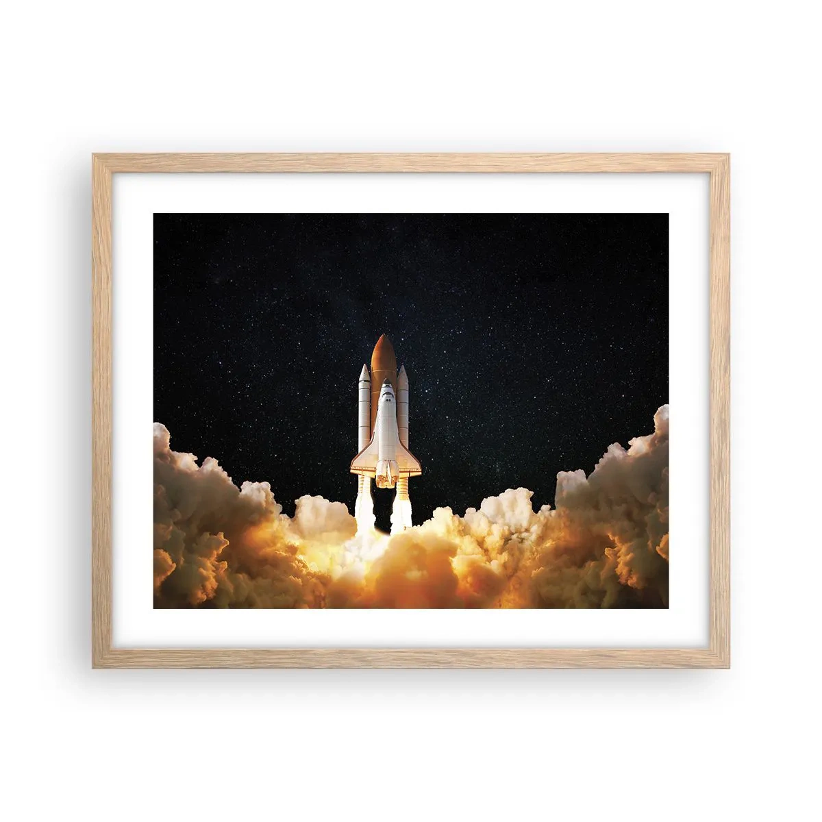 Poster în ramă de stejar deschis - Ad astra! - 50x40 cm