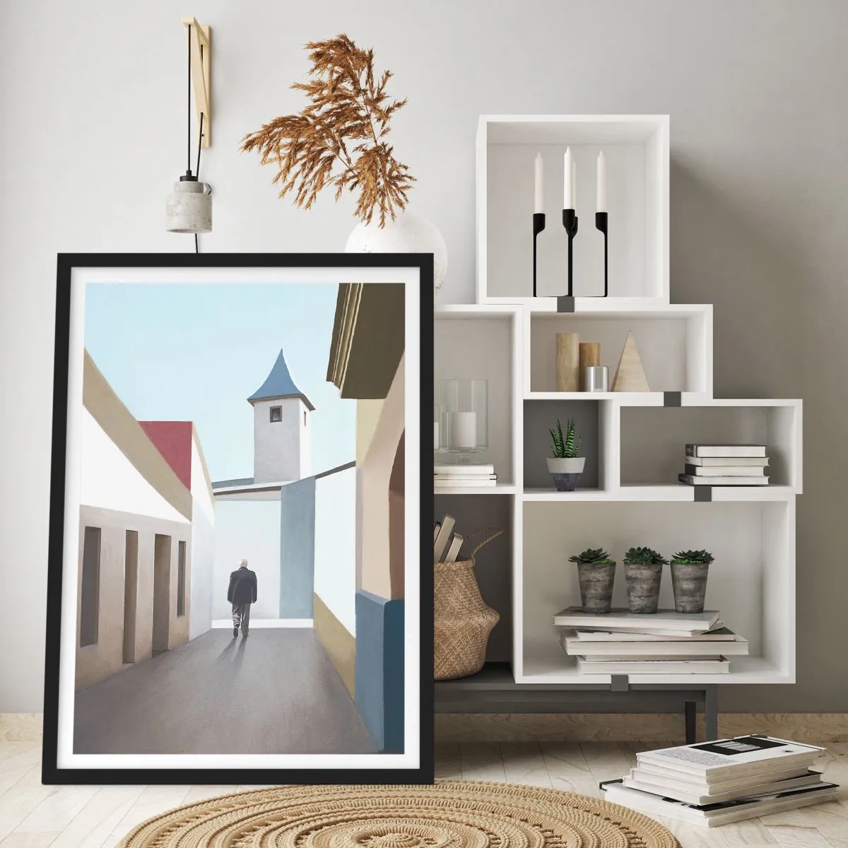 Poster în ramă neagră - Plimbare însorită - 61x91 cm