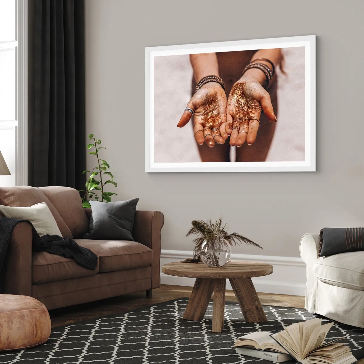 Poster în ramă albă - Un cadou pentru tine - 91x61 cm