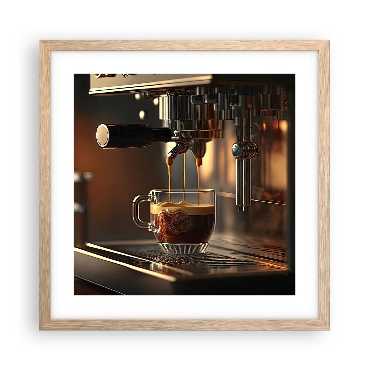 Poster în ramă de stejar deschis - Băutură senzuală - 40x40 cm