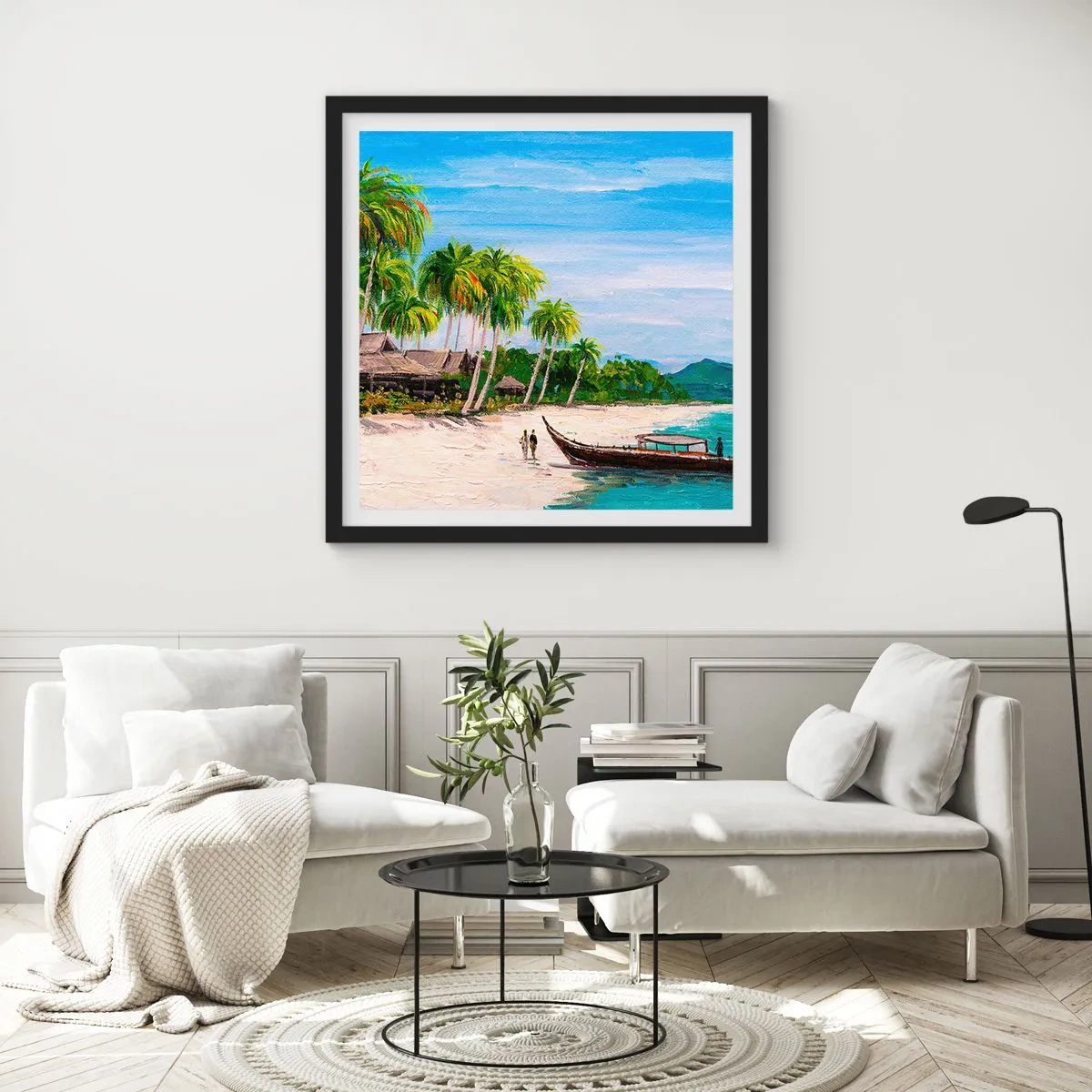 Poster în ramă neagră - Un vis exotic - 60x60 cm