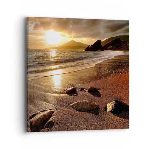 Tablou pe pânză - Urmează soarele spre dealuri - 40x40 cm