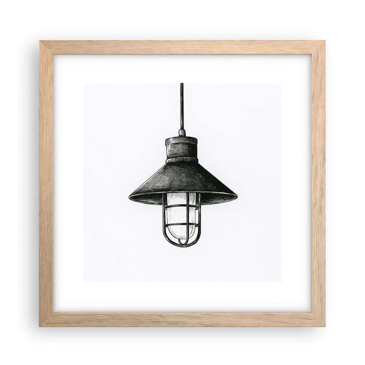 Poster în ramă de stejar deschis - Cu mulți ani în urmă... - 30x30 cm