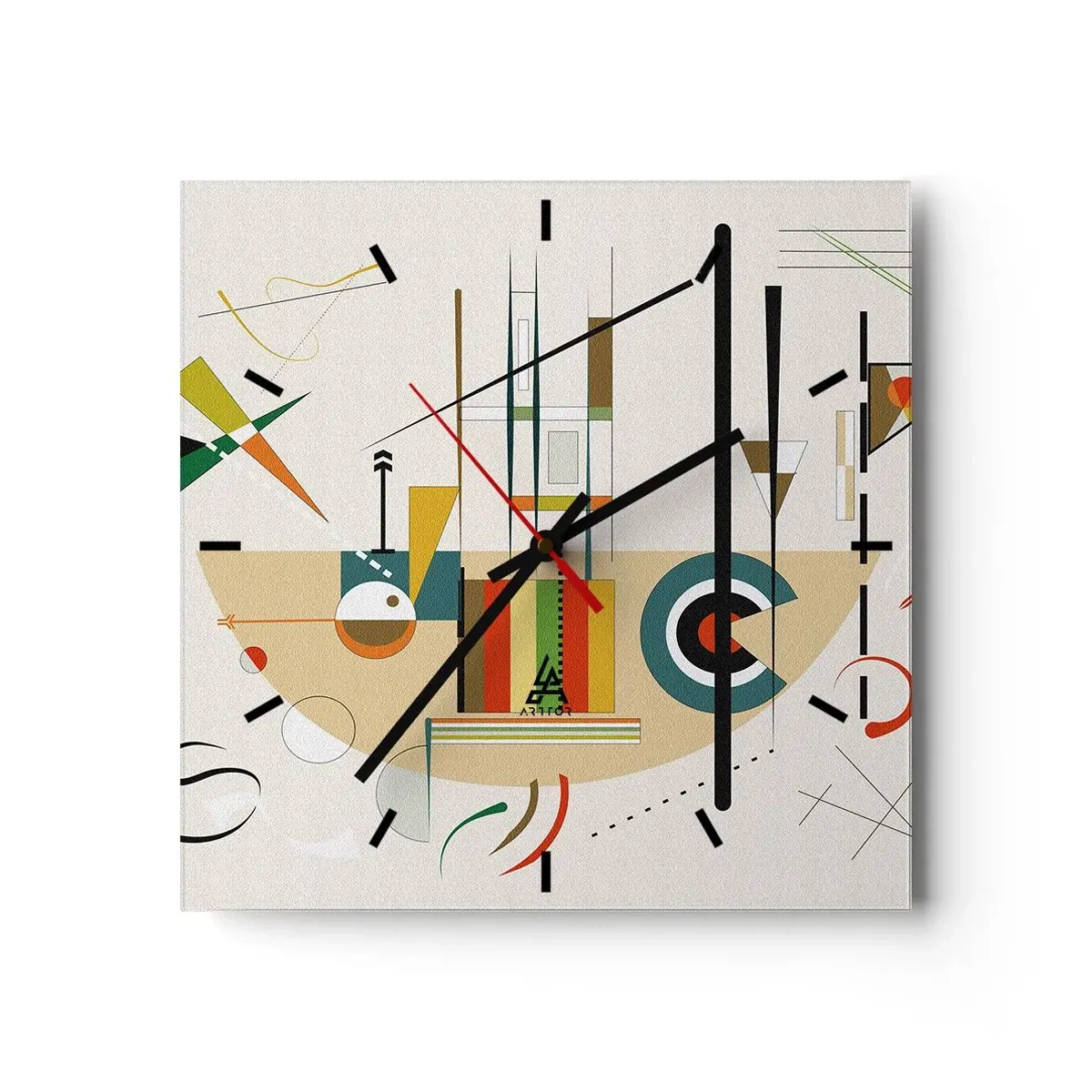 Ceas de perete - Ceas pe sticlă - Și lumea râde - 40x40 cm