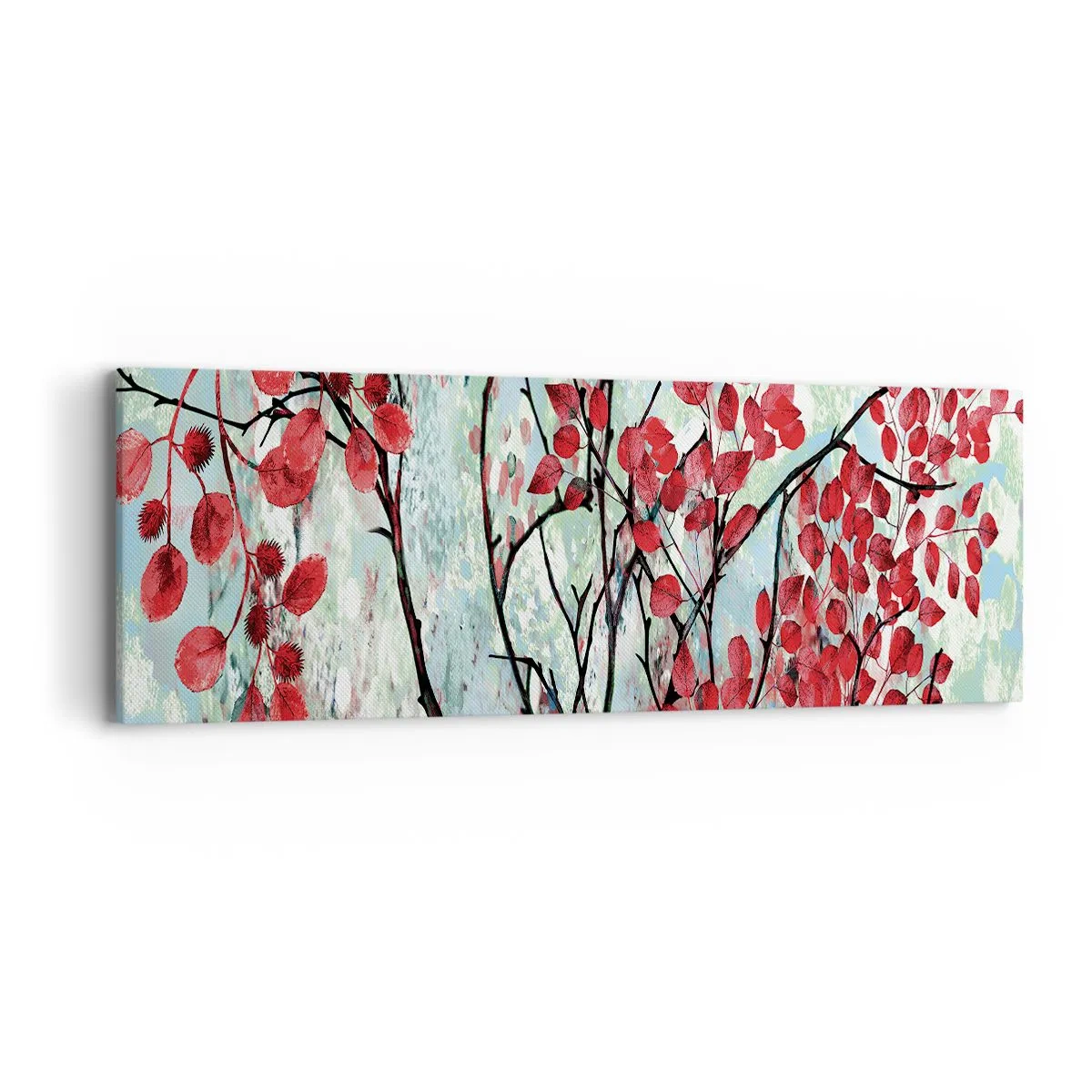 Tablou pe pânză - Arbore în stacojiu - 90x30 cm