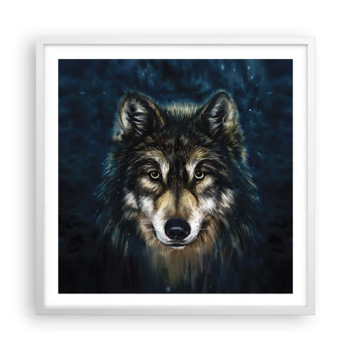 Poster în ramă albă - Alfa? Și omega - 60x60 cm