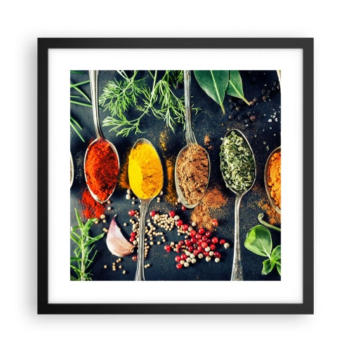 Poster în ramă neagră - Magie culinară - 40x40 cm