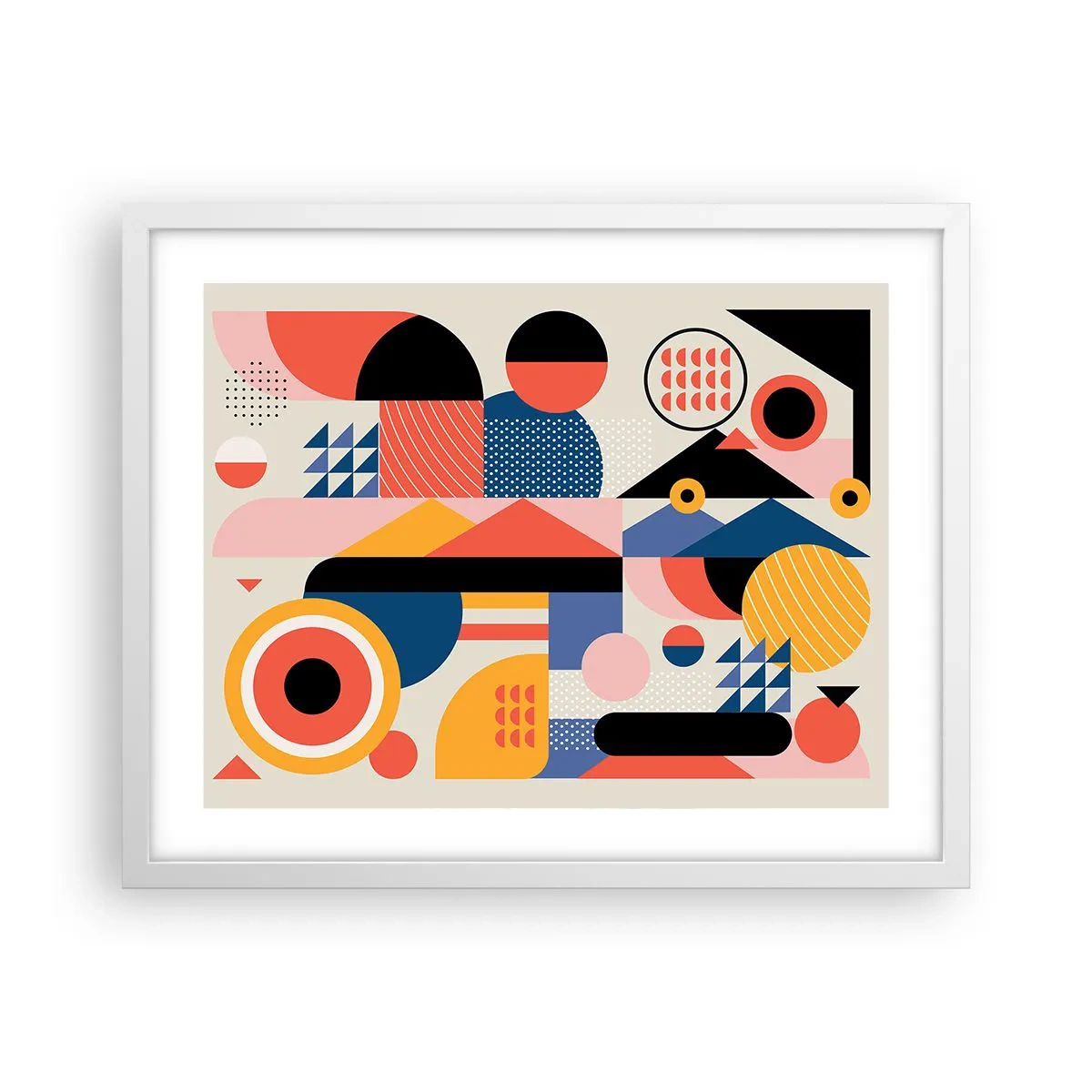 Poster în ramă albă - Compoziție: joacă-te - 50x40 cm