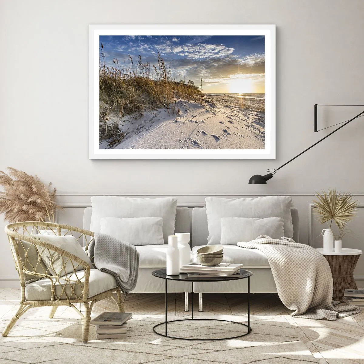 Poster în ramă albă - Invitație la o plimbare - 40x30 cm